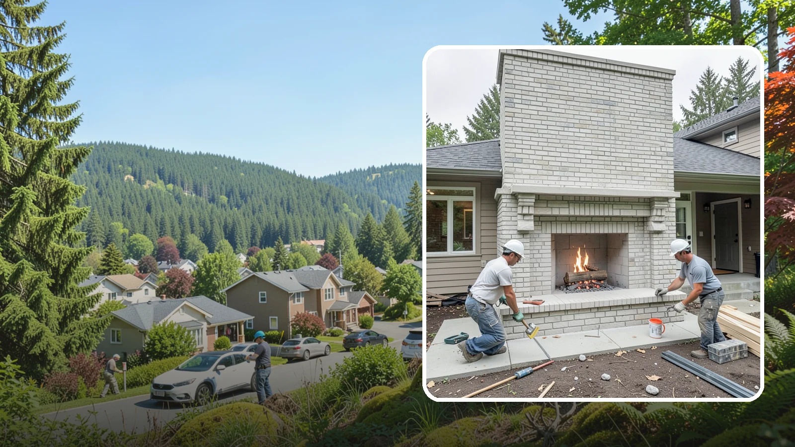 Fireplace Construction in Index, Snohomish County, WA - Custom-built fireplaces engineered for safe, code-compliant warmth and lasting appeal.