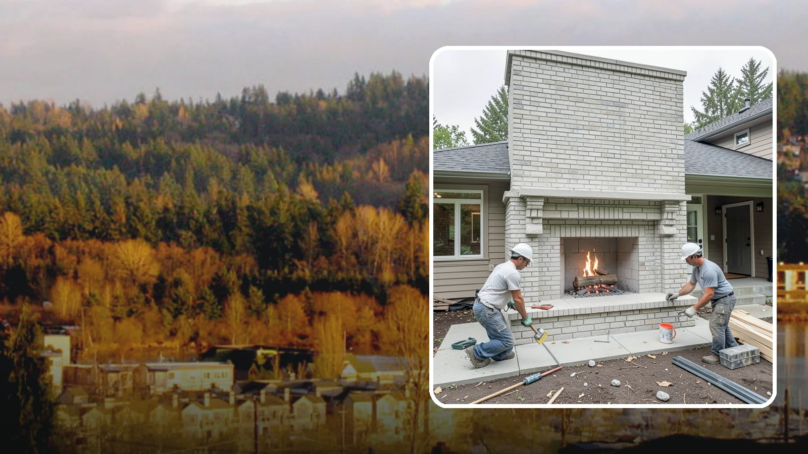 Fireplace Construction in Kenmore, King County, WA - Custom-built fireplaces engineered for safe, code-compliant warmth and lasting appeal.