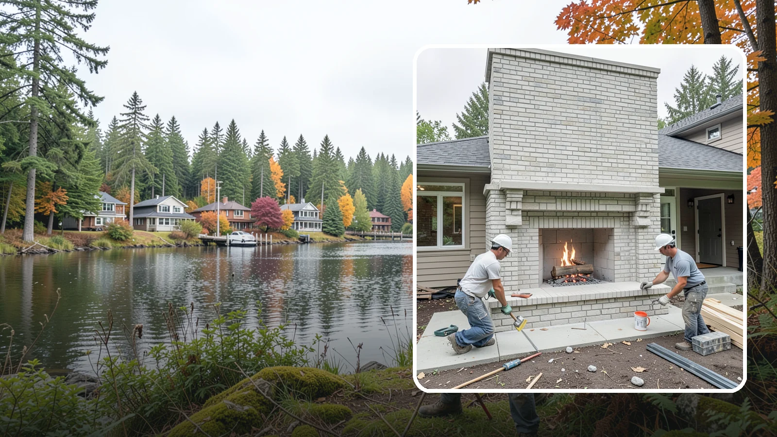 Fireplace Construction in La Conner, Skagit County, WA - Custom-built fireplaces engineered for safe, code-compliant warmth and lasting appeal.