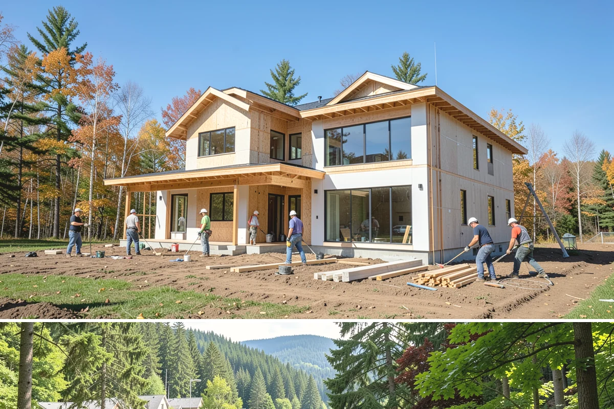 Fireplace Construction in Lake Forest Park, King County, WA - Many homeowners plan fireplace construction in late summer so it is finished and ready before the cold, wet season arrives.