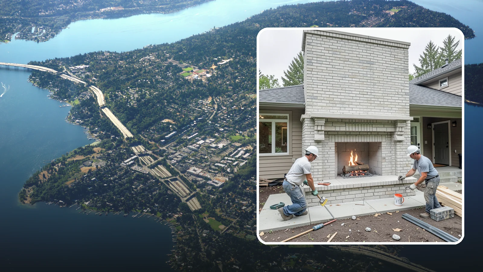 Fireplace Construction in Mercer Island, King County, WA - Custom-built fireplaces engineered for safe, code-compliant warmth and lasting appeal.