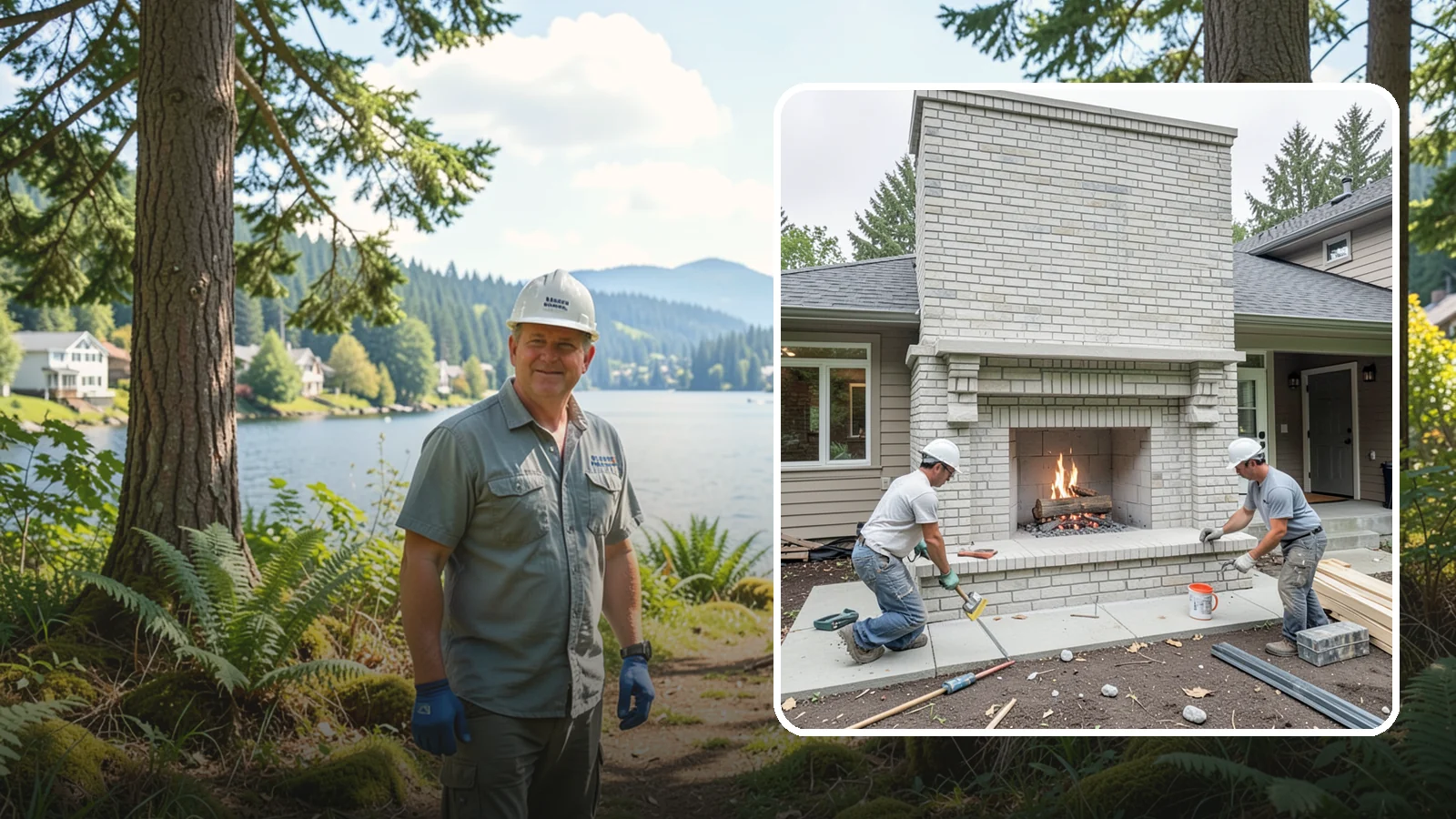 Fireplace Construction in Milton, King County, WA - Custom-built fireplaces engineered for safe, code-compliant warmth and lasting appeal.