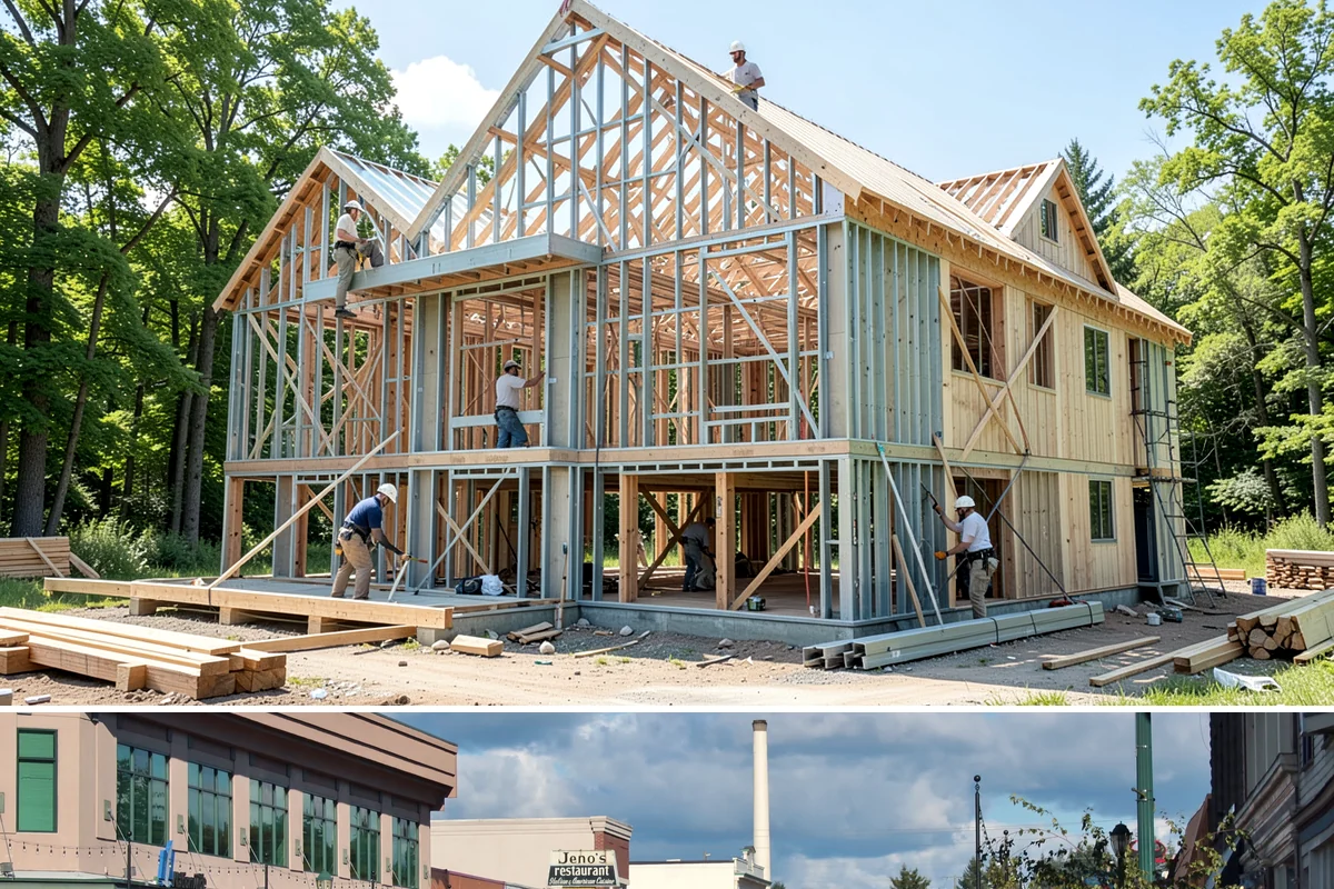 Fireplace Construction in Monroe, Snohomish County, WA - Many homeowners plan fireplace construction in late summer so it is finished and ready before the cold, wet season arrives.