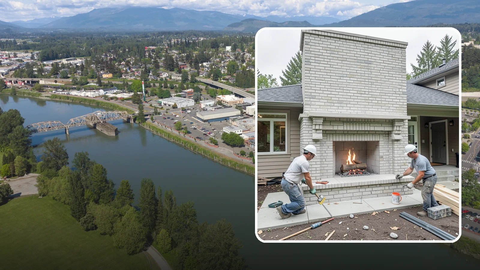 Fireplace Construction in Mount Vernon, Skagit County, WA - Custom-built fireplaces engineered for safe, code-compliant warmth and lasting appeal.