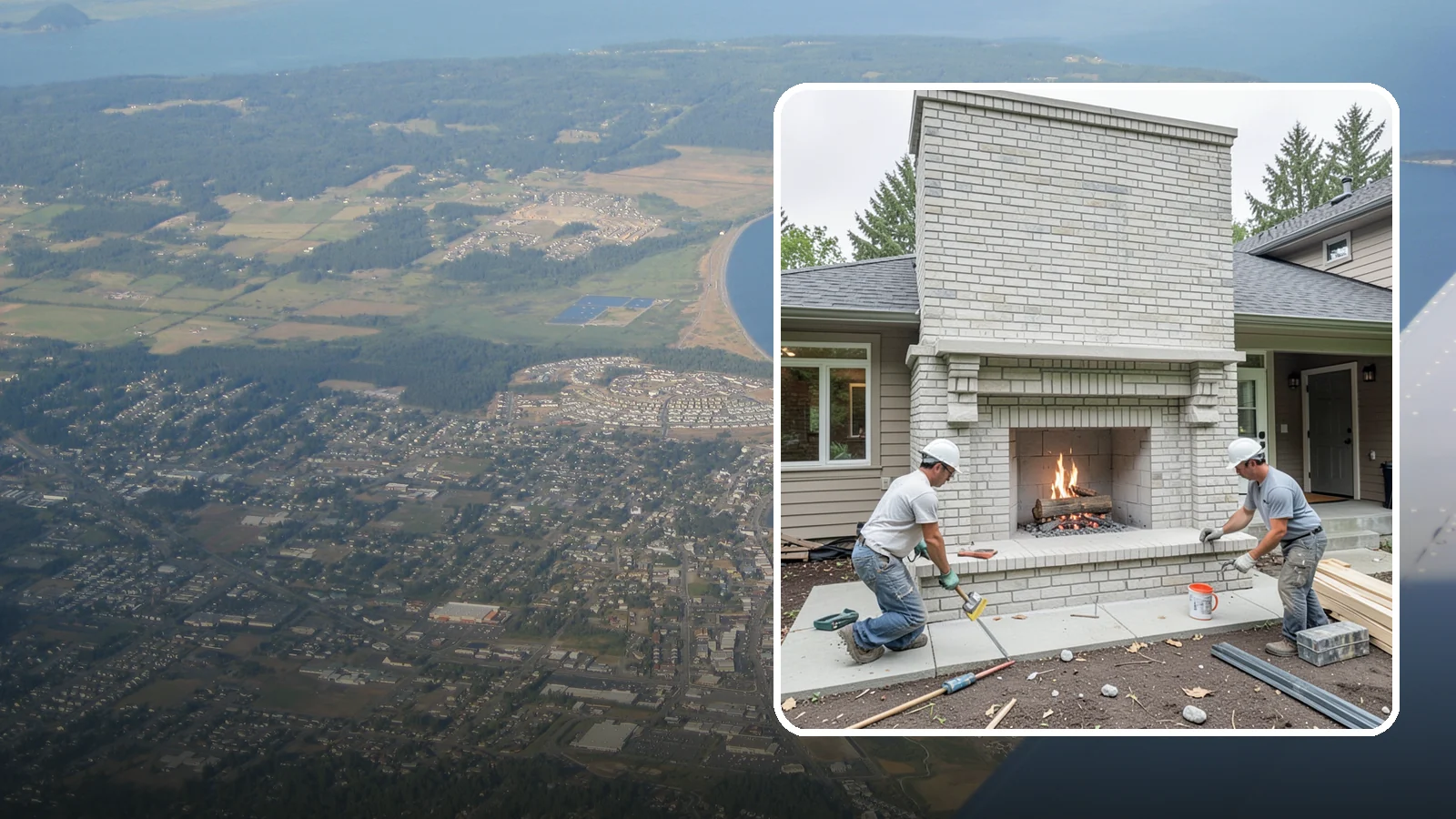 Fireplace Construction in Oak Harbor, Island County, WA - Custom-built fireplaces engineered for safe, code-compliant warmth and lasting appeal.