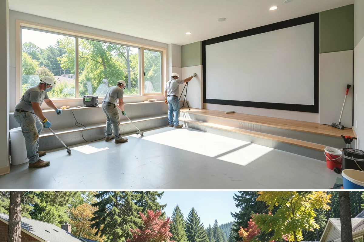 Fireplace Construction in Orting, Pierce County, WA - Many homeowners plan fireplace construction in late summer so it is finished and ready before the cold, wet season arrives.