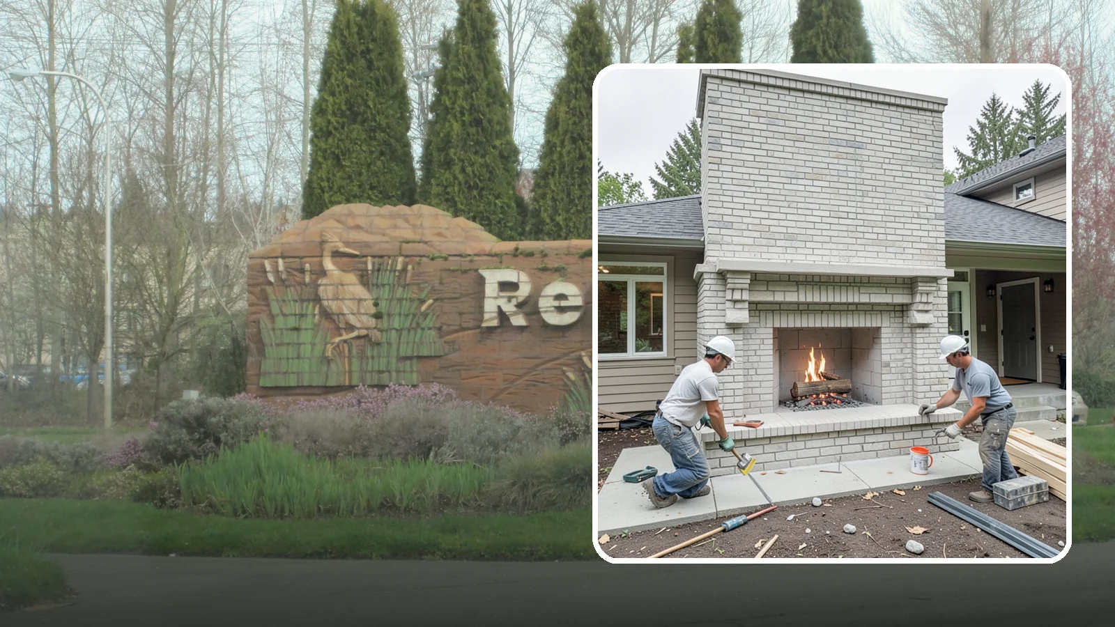 Fireplace Construction in Renton, King County, WA - Custom-built fireplaces engineered for safe, code-compliant warmth and lasting appeal.