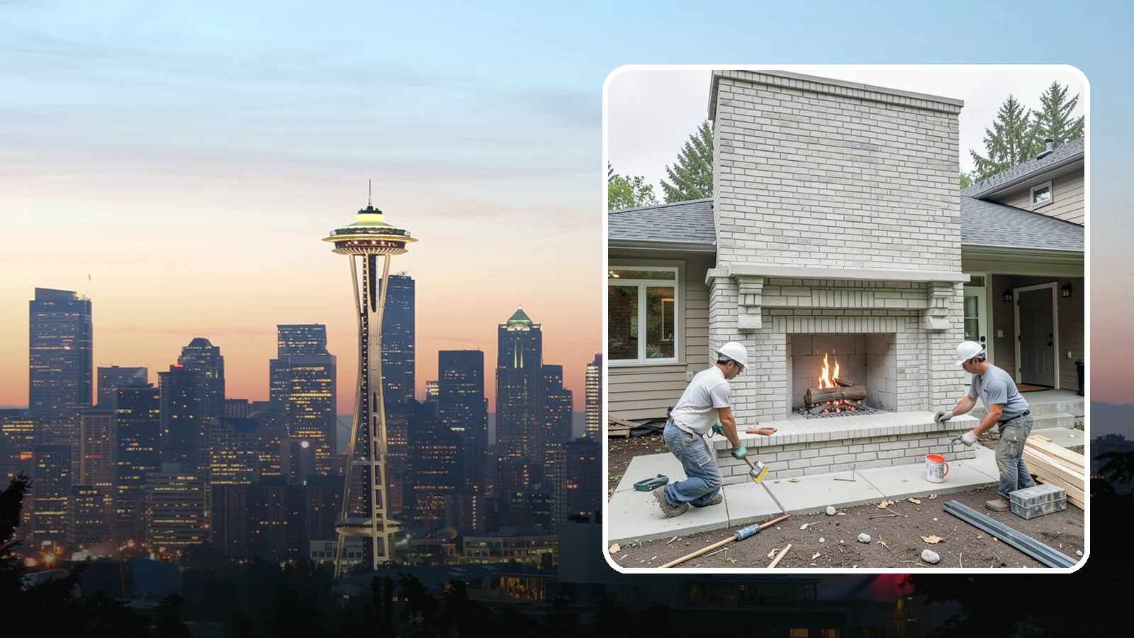 Fireplace Construction in Seattle, King County, WA - Custom-built fireplaces engineered for safe, code-compliant warmth and lasting appeal.