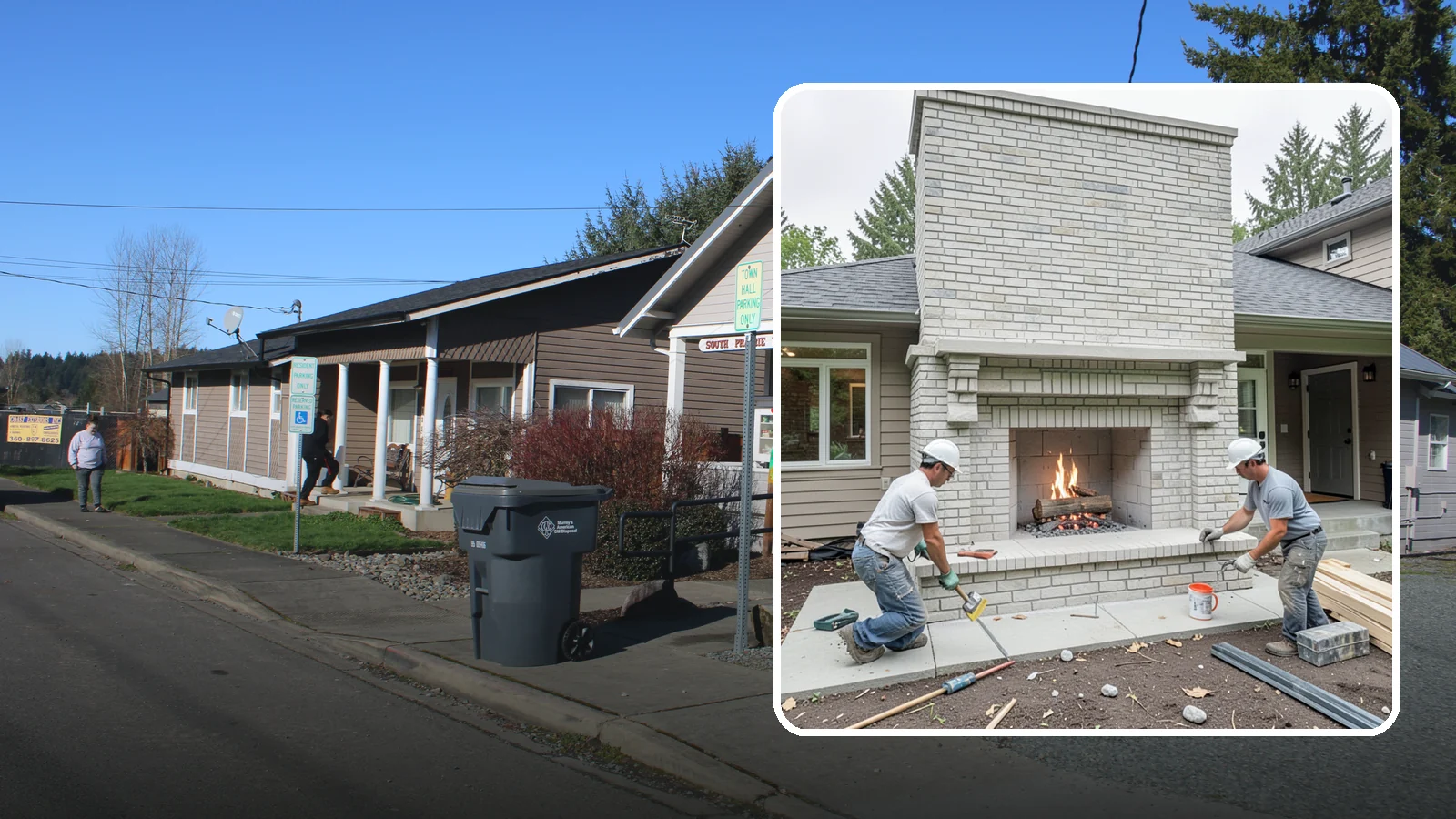 Fireplace Construction in South Prairie, Pierce County, WA - Custom-built fireplaces engineered for safe, code-compliant warmth and lasting appeal.