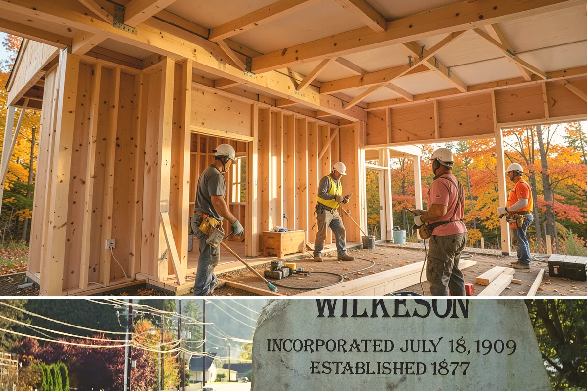 Fireplace Construction in Wilkeson, Pierce County, WA - Many homeowners plan fireplace construction in late summer so it is finished and ready before the cold, wet season arrives.