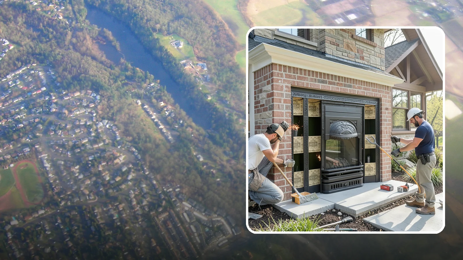 Fireplace Insert Installation in Algona, King County, WA - High-efficiency inserts that transform a drafty open fireplace into a real heat source.