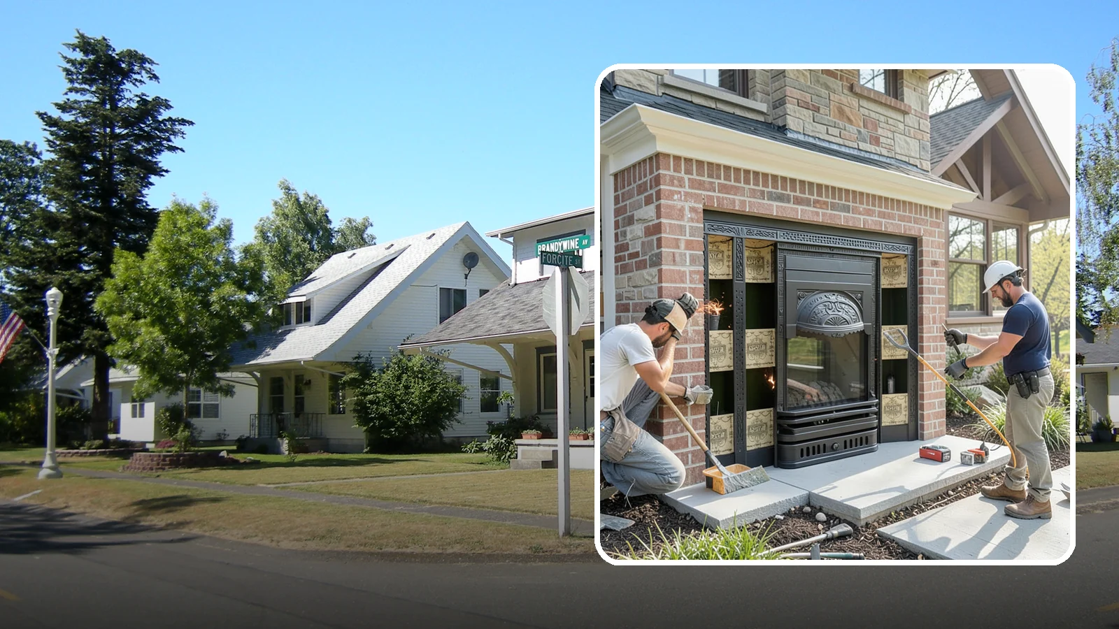 Fireplace Insert Installation in DuPont, Pierce County, WA - High-efficiency inserts that transform a drafty open fireplace into a real heat source.