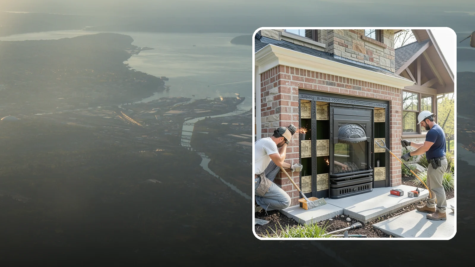 Fireplace Insert Installation in Fife, Pierce County, WA - High-efficiency inserts that transform a drafty open fireplace into a real heat source.