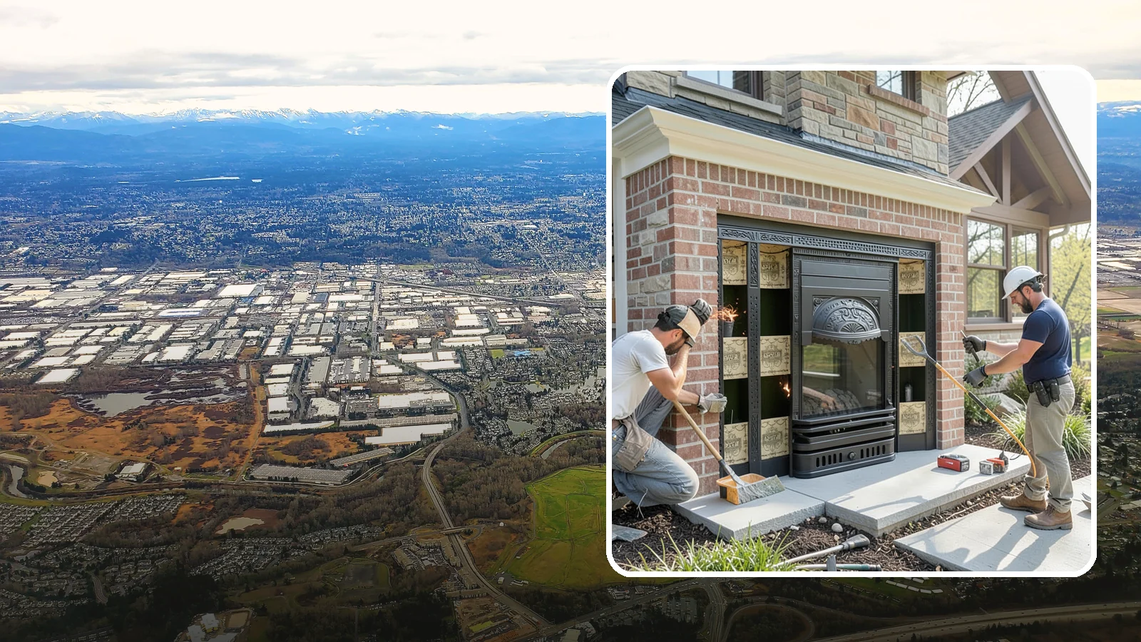 Fireplace Insert Installation in Kent, King County, WA - High-efficiency inserts that transform a drafty open fireplace into a real heat source.