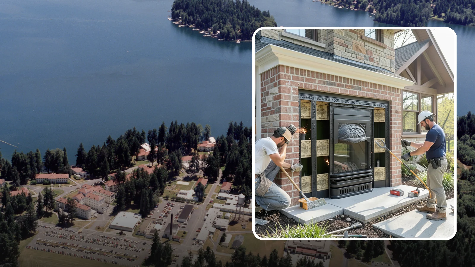 Fireplace Insert Installation in Lakewood, Pierce County, WA - High-efficiency inserts that transform a drafty open fireplace into a real heat source.