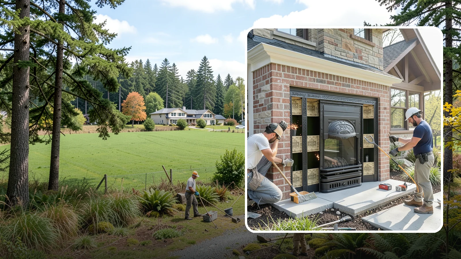 Fireplace Insert Installation in Lyman, Skagit County, WA - High-efficiency inserts that transform a drafty open fireplace into a real heat source.