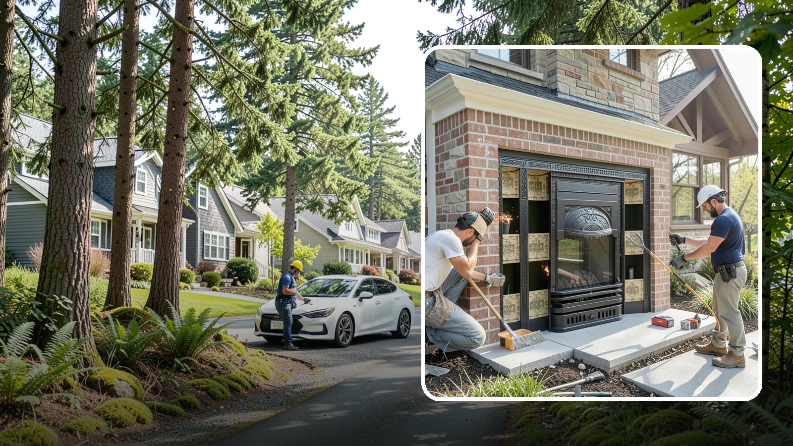 Fireplace Insert Installation in Normandy Park, King County, WA - High-efficiency inserts that transform a drafty open fireplace into a real heat source.