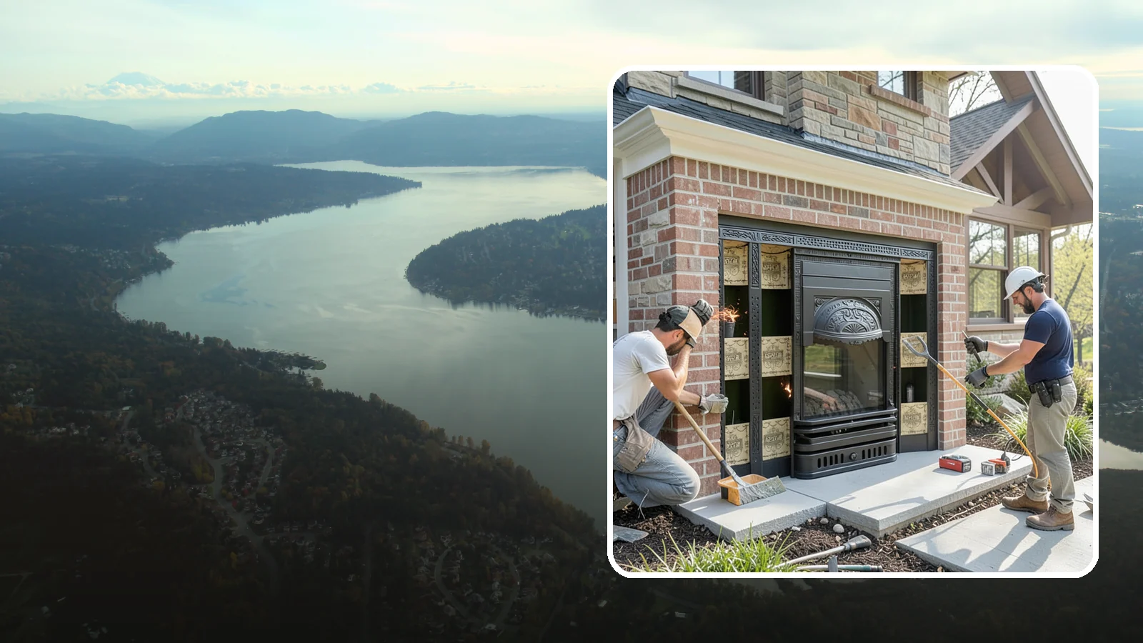 Fireplace Insert Installation in Sammamish, King County, WA - High-efficiency inserts that transform a drafty open fireplace into a real heat source.