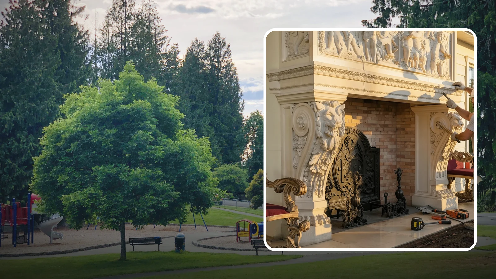 Fireplace Mantel Construction in Bonney Lake, Pierce County, WA - Custom mantels built and installed to anchor your fireplace with the right proportions.
