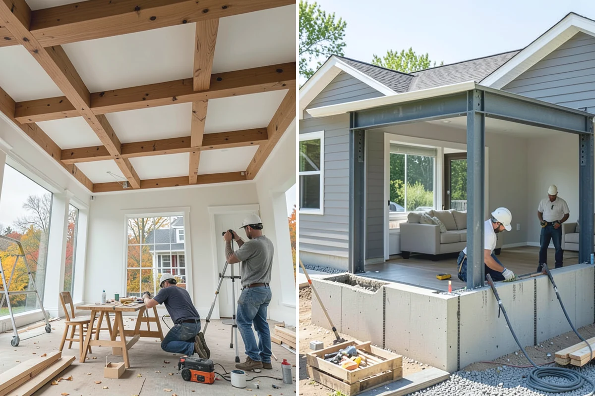 Fireplace Mantel Construction in Bonney Lake, Pierce County, WA - Measure the wall and confirm clearance requirements