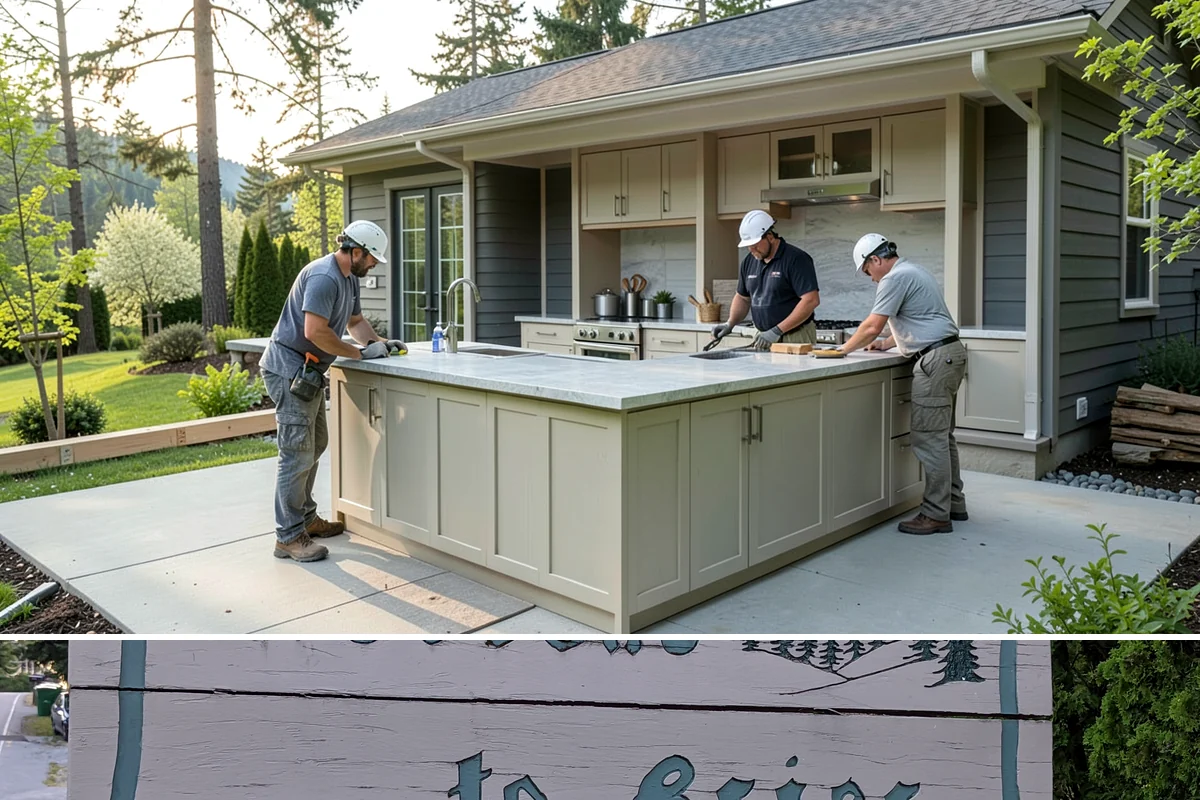 Fireplace Mantel Construction in Brier, Snohomish County, WA - Mantel construction can happen any time of year and is a popular addition before the holiday decorating season.