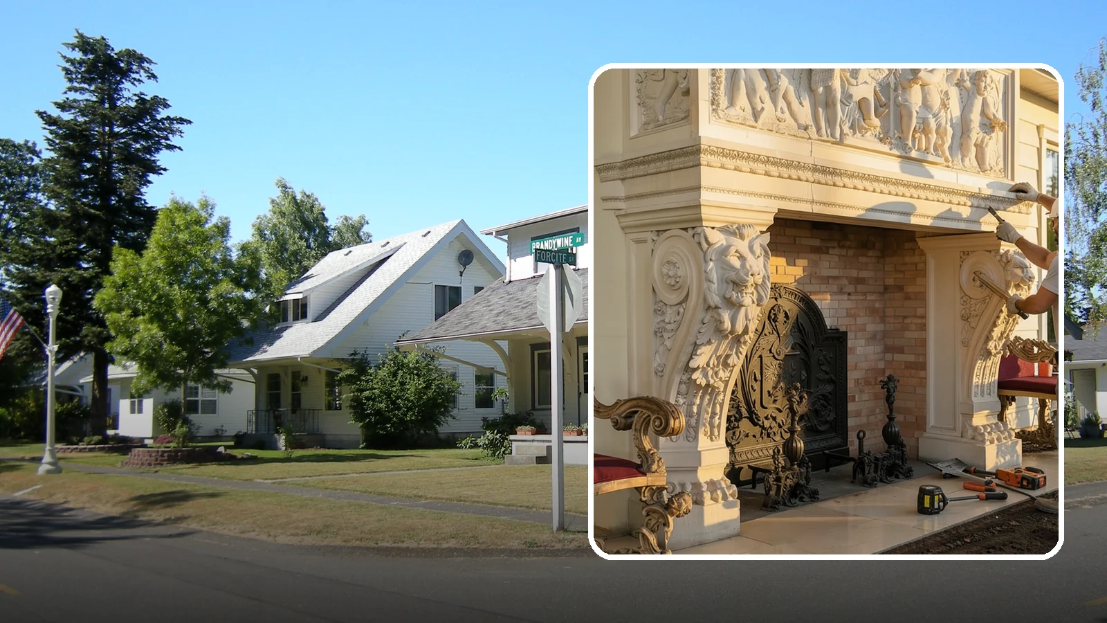 Fireplace Mantel Construction in DuPont, Pierce County, WA - Custom mantels built and installed to anchor your fireplace with the right proportions.