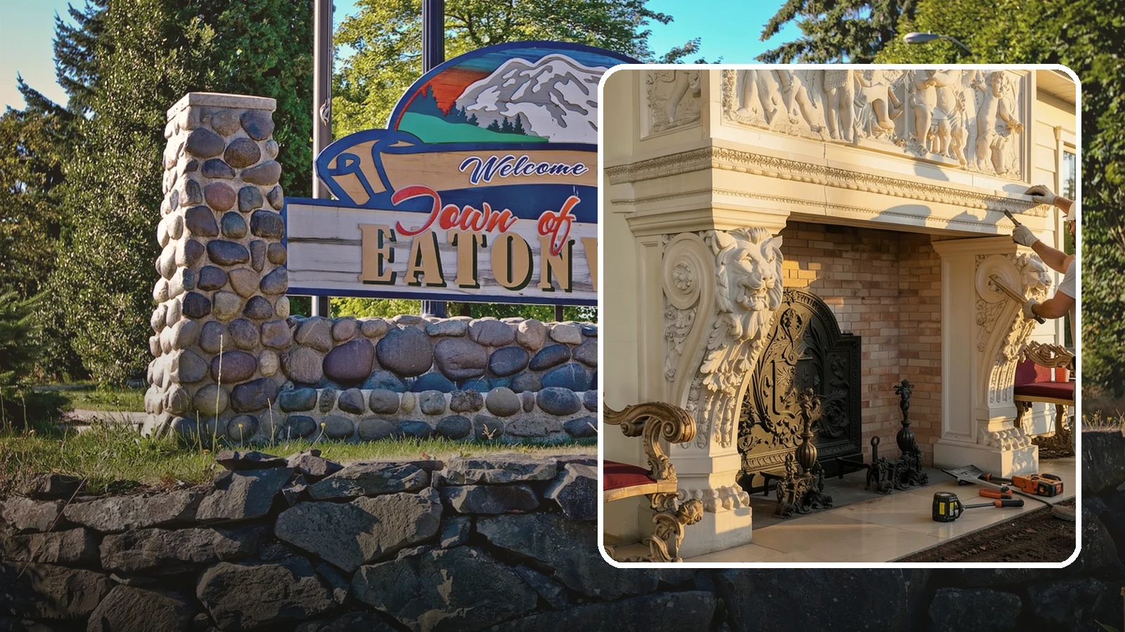 Fireplace Mantel Construction in Eatonville, Pierce County, WA - Custom mantels built and installed to anchor your fireplace with the right proportions.