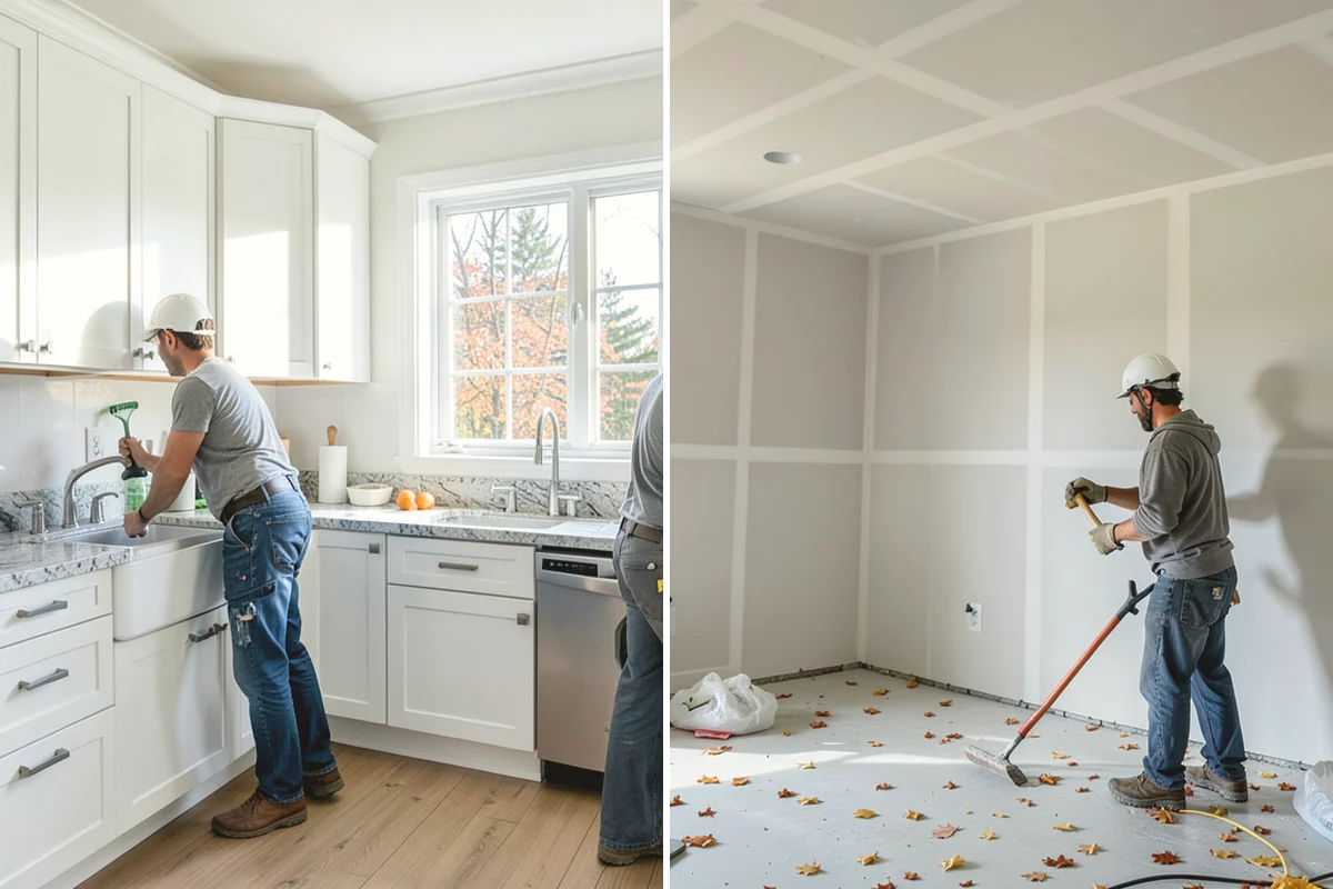 Fireplace Mantel Construction in Edgewood, Pierce County, WA - Measure the wall and confirm clearance requirements