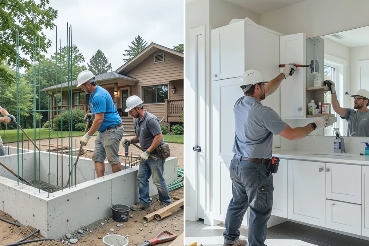Fireplace Mantel Construction in Hamilton, Skagit County, WA - Measure the wall and confirm clearance requirements