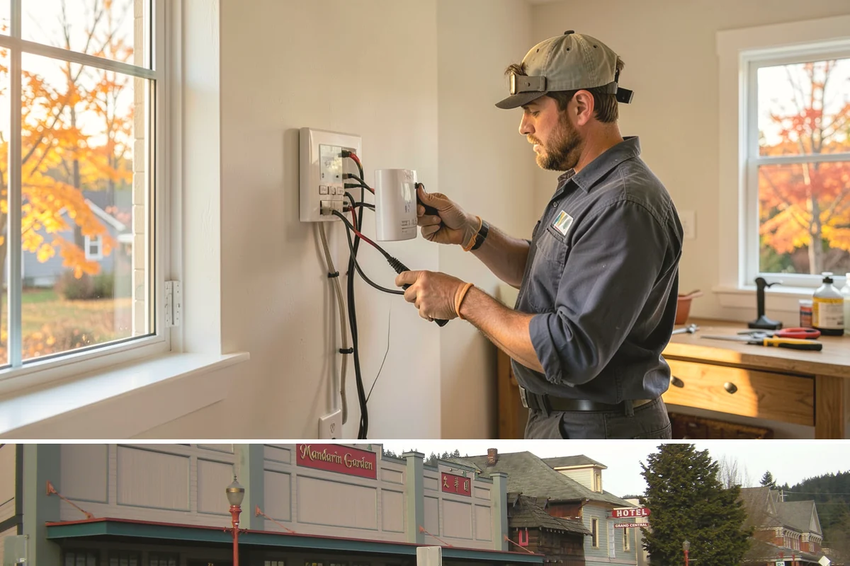 Fireplace Mantel Construction in Issaquah, King County, WA - Mantel construction can happen any time of year and is a popular addition before the holiday decorating season.