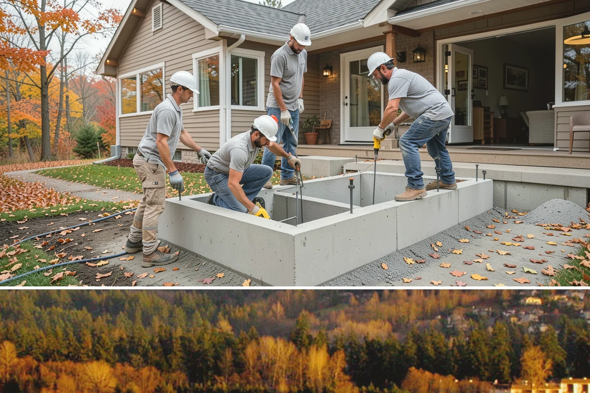 Fireplace Mantel Construction in Kenmore, King County, WA - Mantel construction can happen any time of year and is a popular addition before the holiday decorating season.