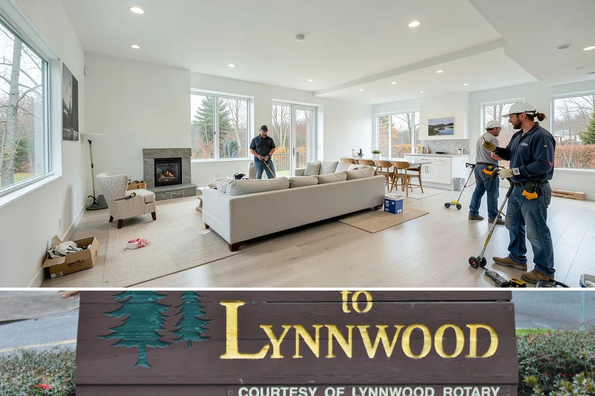 Fireplace Mantel Construction in Lynnwood, Snohomish County, WA - Mantel construction can happen any time of year and is a popular addition before the holiday decorating season.