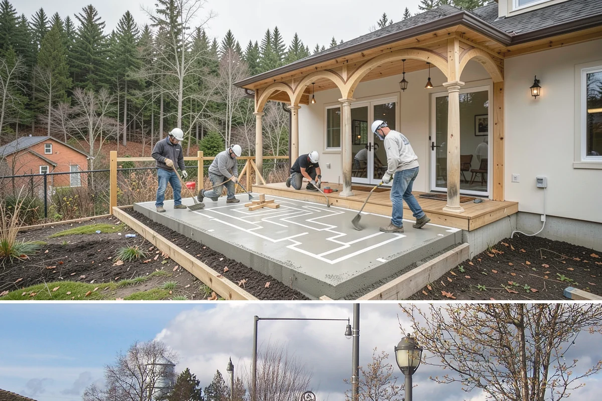 Fireplace Mantel Construction in Marysville, Snohomish County, WA - Mantel construction can happen any time of year and is a popular addition before the holiday decorating season.