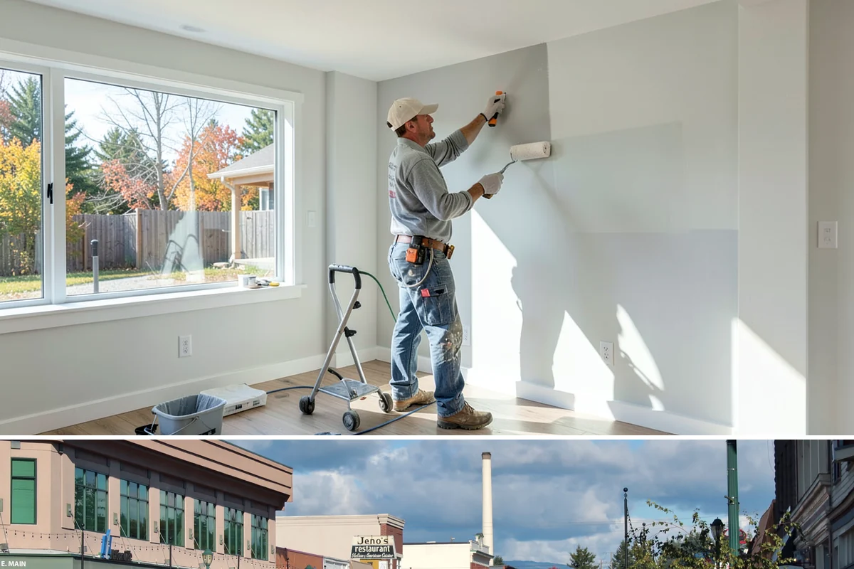 Fireplace Mantel Construction in Monroe, Snohomish County, WA - Mantel construction can happen any time of year and is a popular addition before the holiday decorating season.