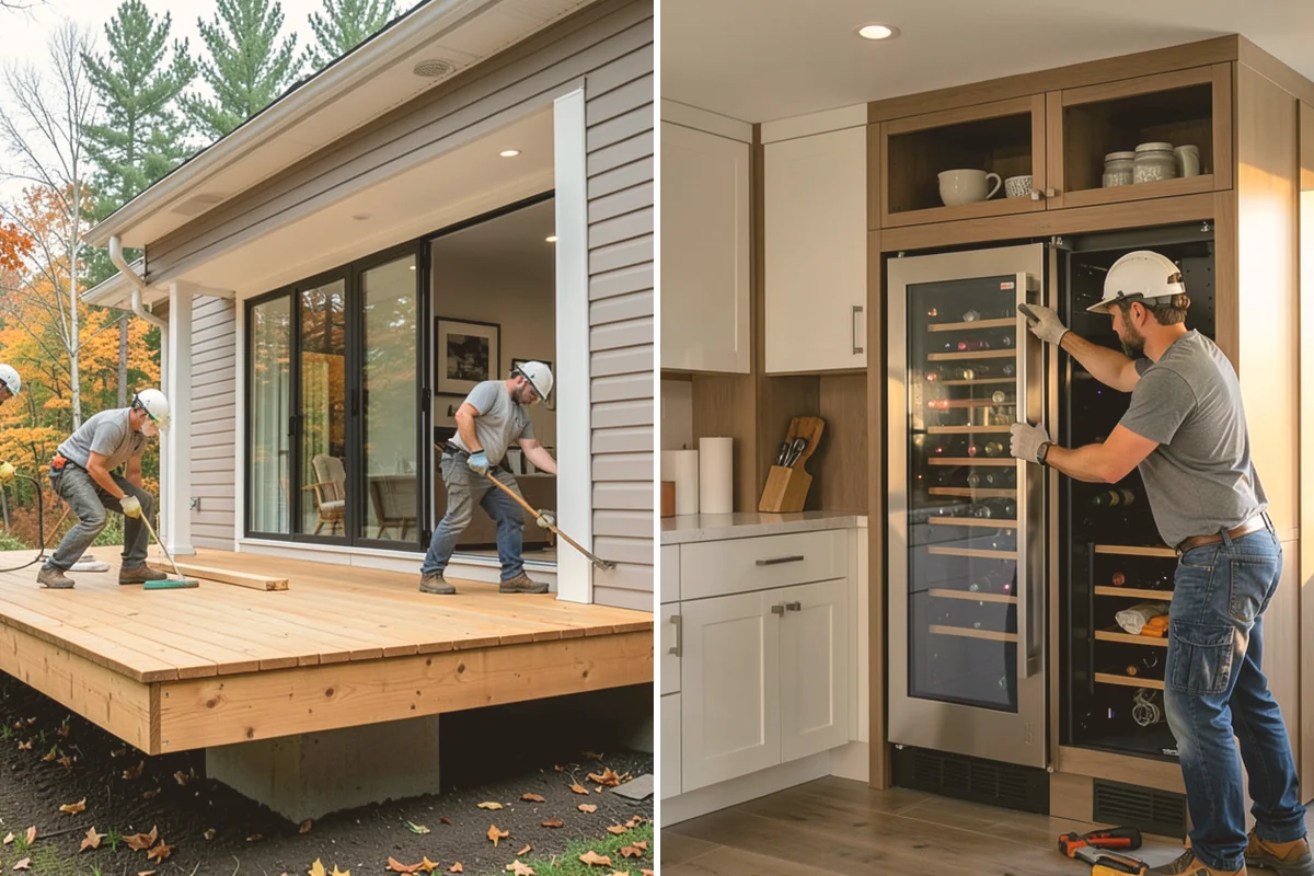 Fireplace Mantel Construction in Newcastle, King County, WA - Measure the wall and confirm clearance requirements