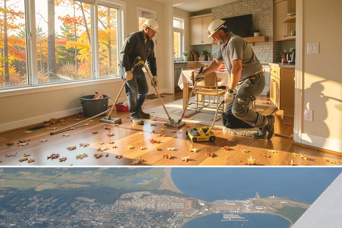 Fireplace Mantel Construction in Oak Harbor, Island County, WA - Mantel construction can happen any time of year and is a popular addition before the holiday decorating season.