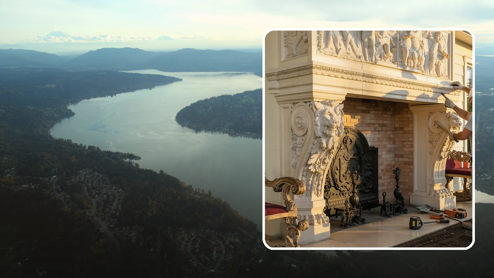 Fireplace Mantel Construction in Sammamish, King County, WA - Custom mantels built and installed to anchor your fireplace with the right proportions.