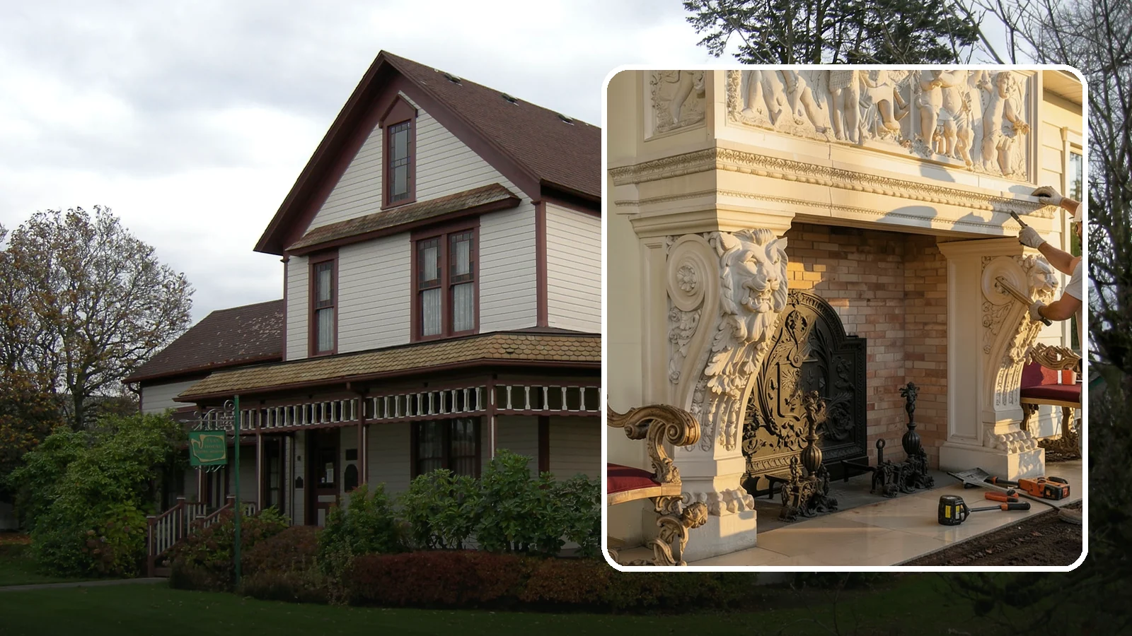 Fireplace Mantel Construction in Sumner, Pierce County, WA - Custom mantels built and installed to anchor your fireplace with the right proportions.