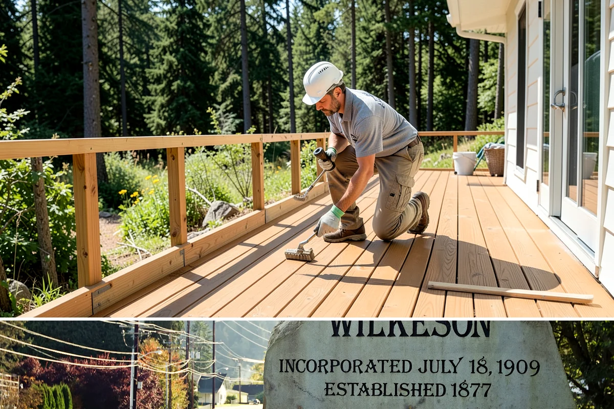 Fireplace Mantel Construction in Wilkeson, Pierce County, WA - Mantel construction can happen any time of year and is a popular addition before the holiday decorating season.