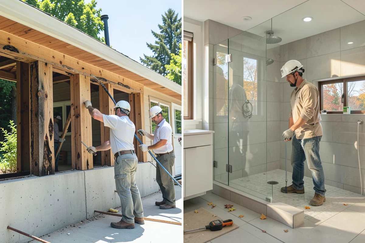 Fireplace Mantel Construction in Woodinville, King County, WA - Measure the wall and confirm clearance requirements