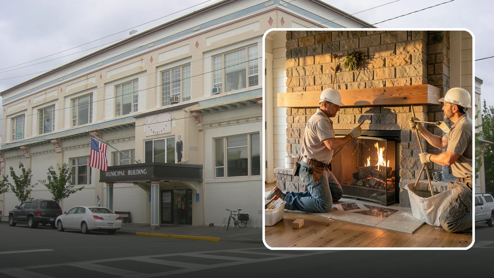 Fireplace Mantel Installation in Anacortes, Skagit County, WA - A custom fireplace mantel that anchors your hearth with warmth, craftsmanship, and character.
