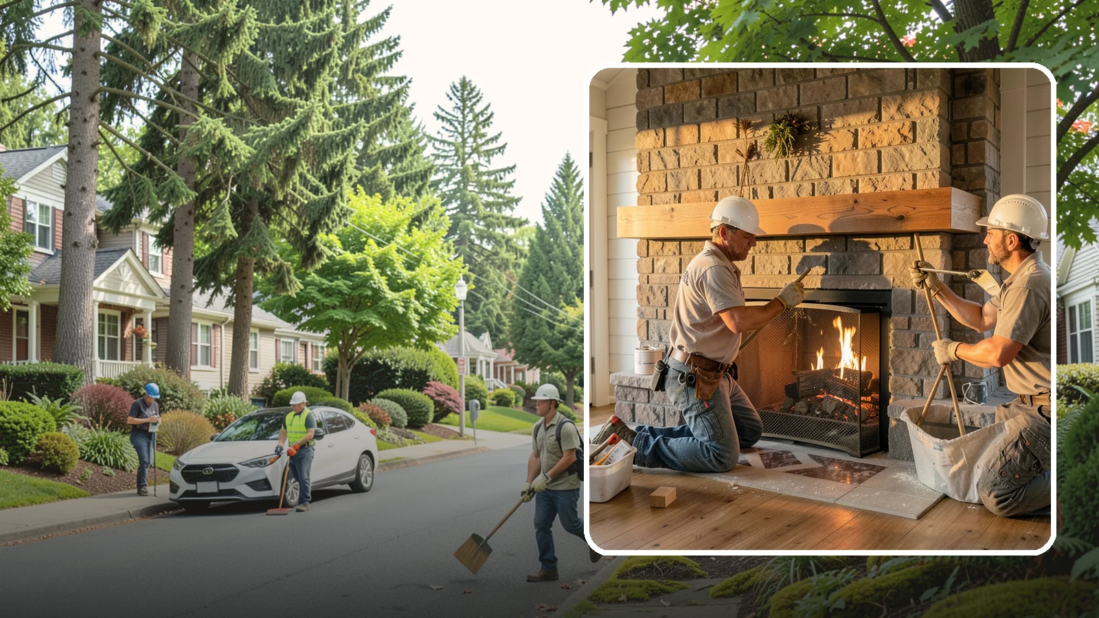 Fireplace Mantel Installation in Beaux Arts Village, King County, WA - A custom fireplace mantel that anchors your hearth with warmth, craftsmanship, and character.