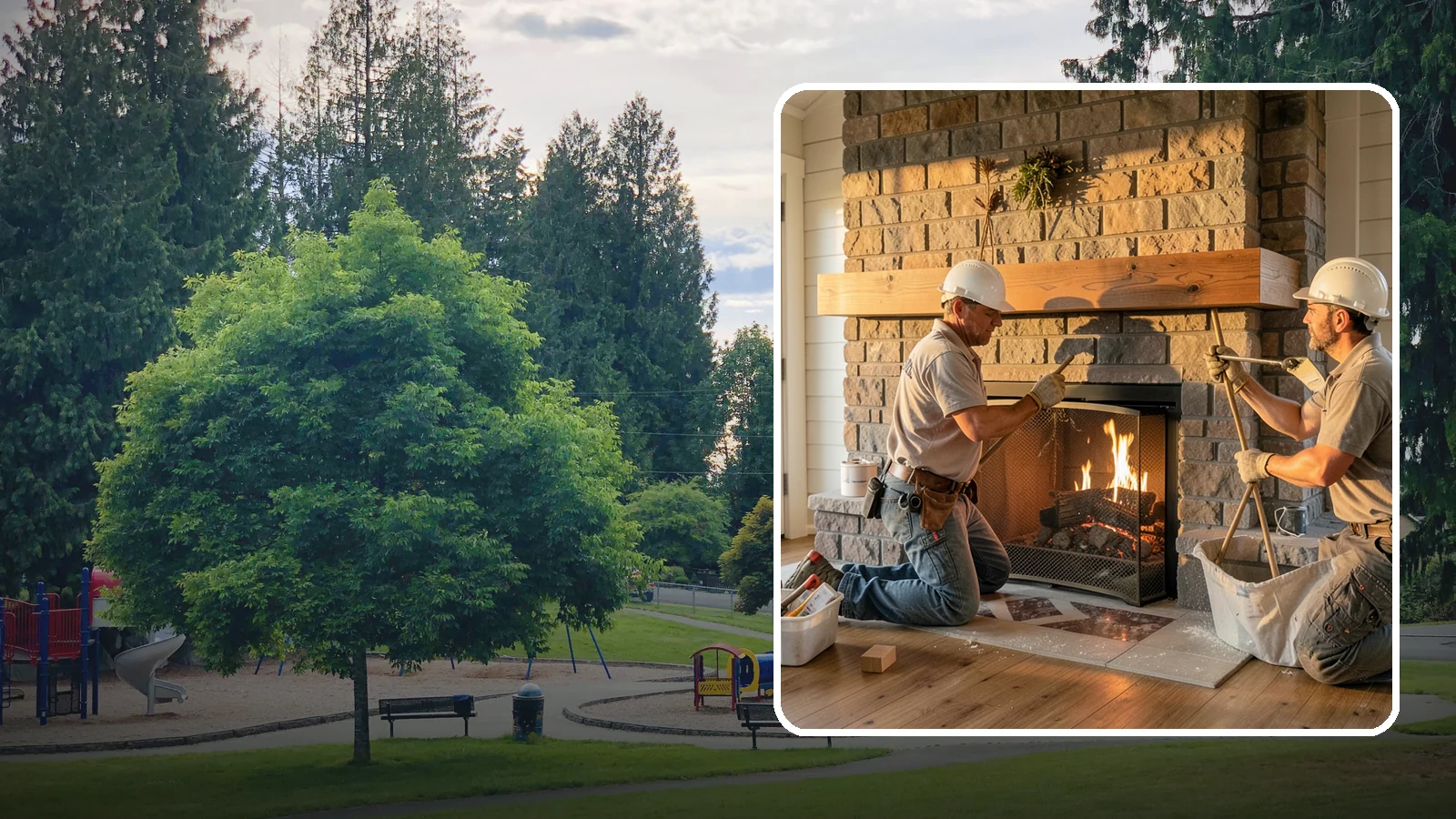 Fireplace Mantel Installation in Bonney Lake, Pierce County, WA - A custom fireplace mantel that anchors your hearth with warmth, craftsmanship, and character.