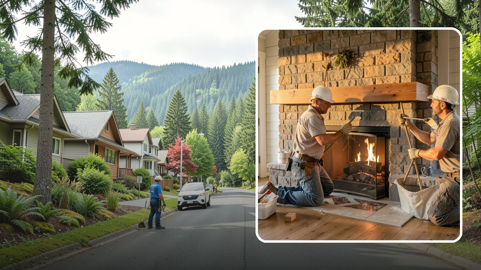 Fireplace Mantel Installation in Darrington, Snohomish County, WA - A custom fireplace mantel that anchors your hearth with warmth, craftsmanship, and character.