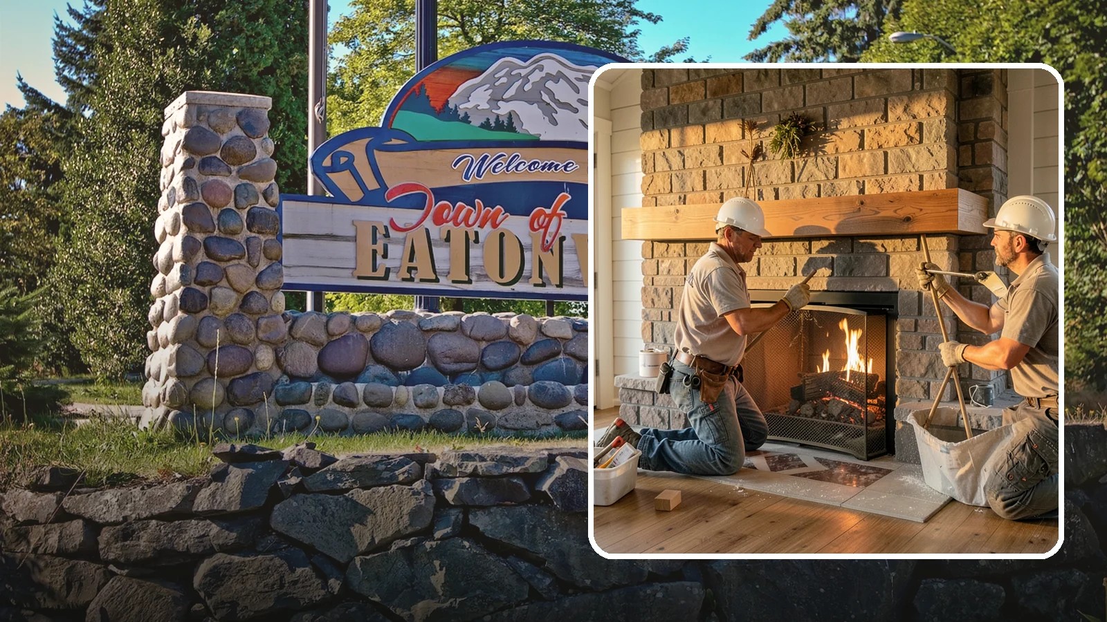 Fireplace Mantel Installation in Eatonville, Pierce County, WA - A custom fireplace mantel that anchors your hearth with warmth, craftsmanship, and character.