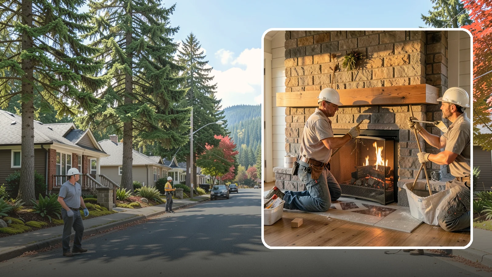 Fireplace Mantel Installation in Hunts Point, King County, WA - A custom fireplace mantel that anchors your hearth with warmth, craftsmanship, and character.