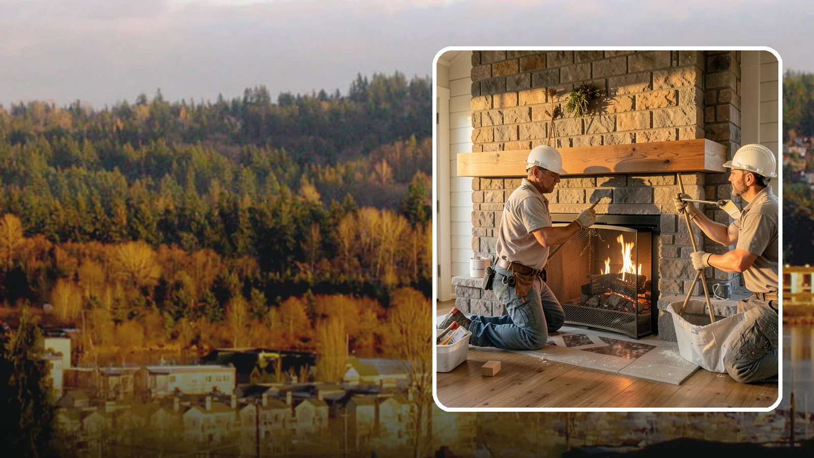 Fireplace Mantel Installation in Kenmore, King County, WA - A custom fireplace mantel that anchors your hearth with warmth, craftsmanship, and character.
