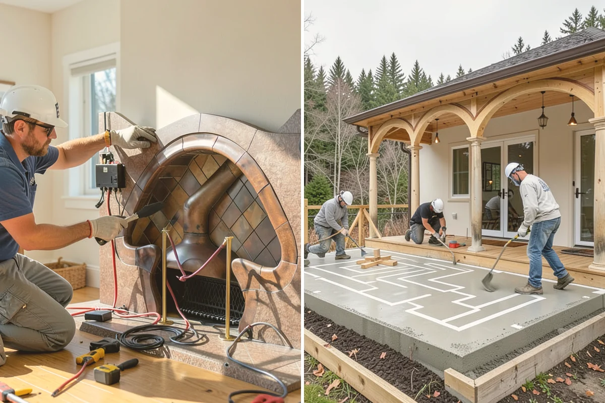Fireplace Mantel Installation in Kent, King County, WA - Review styles, materials, and clearance requirements