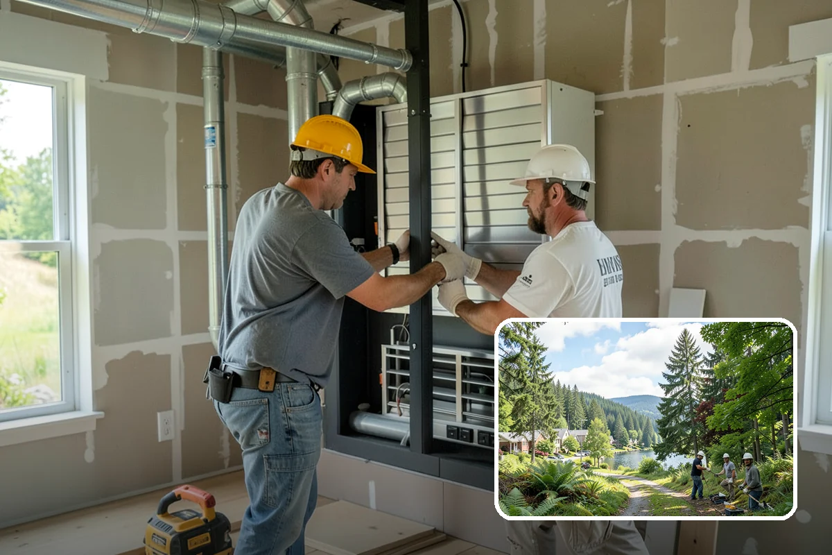 Fireplace Mantel Installation in Lake Forest Park, King County, WA - A striking focal point for your living space