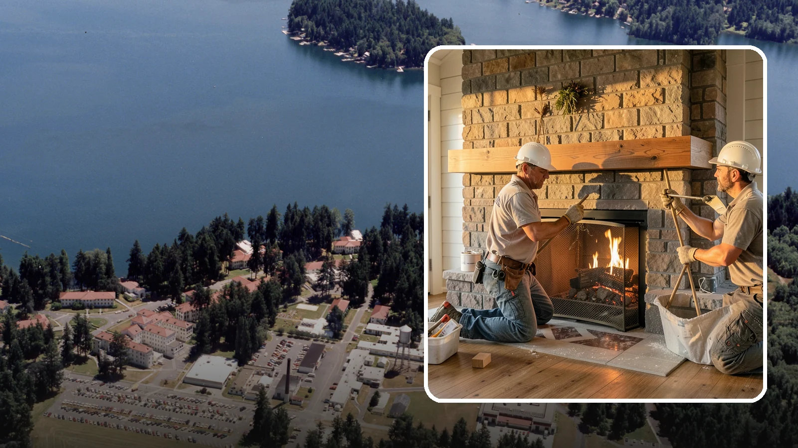 Fireplace Mantel Installation in Lakewood, Pierce County, WA - A custom fireplace mantel that anchors your hearth with warmth, craftsmanship, and character.